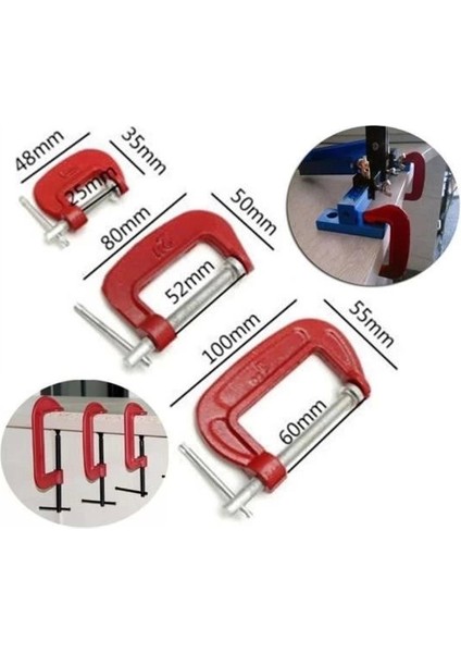 Doğrama ve Metal Sıkma Sıkıştırma Için 3lü Mini Mengene Aparat ( Lisinya ) modelleri