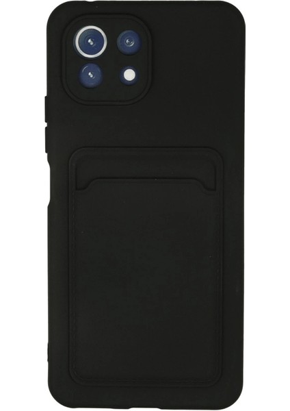 Xiaomi Mi 11 Lite Kılıf Kelvin Kartvizitli Silikon - Siyah - FKU7976-8096