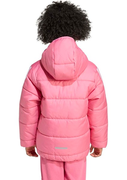 Essentials 3 Stripes Çocuk Pembe Kapüşonlu Ceket fiyatları