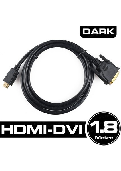 DK-CB-DVIXHDMIL180 1.8metre HDMI-DVI (24+1) Görüntü Kablosu 1.4v