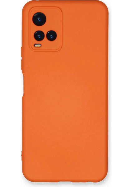 Vivo Y21S Kılıf Nano Içi Kadife Silikon - Turuncu (K95)