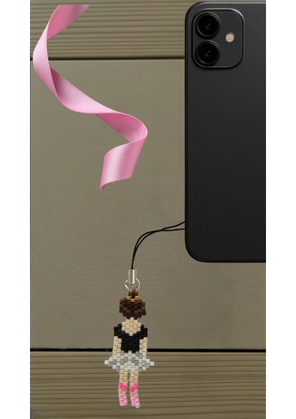 Miyuki Boncuk El Yapımı Balerin Telefon Çarmı - Charm