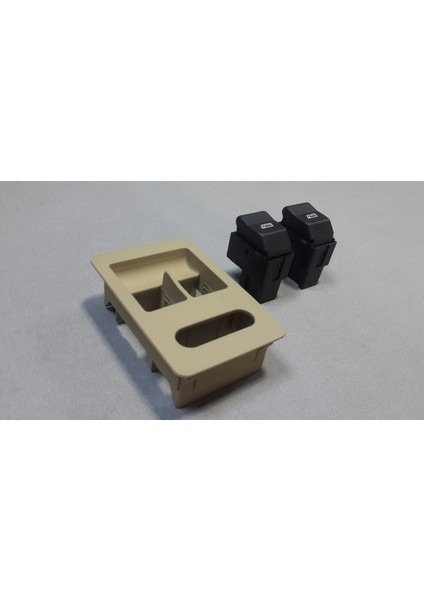 Seat Arosa 6h 97-04 Cam Düğme + Çerçeve Ön Sol Takım Bej fiyatları
