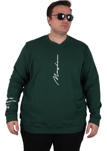 Büyük Beden Bisiklet Yaka Sweat Double Face 25707 Neftı fiyatları