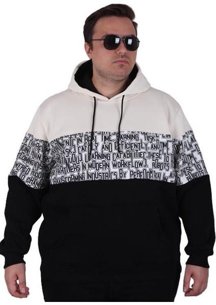 Büyük Beden Kapüşonlu 3ip Sweat Transforming 25713 Bej fiyatları