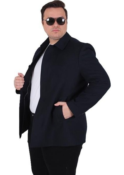 Erkek Büyük Beden Kaşmir Kaban 103008 Lacıvert fiyatları