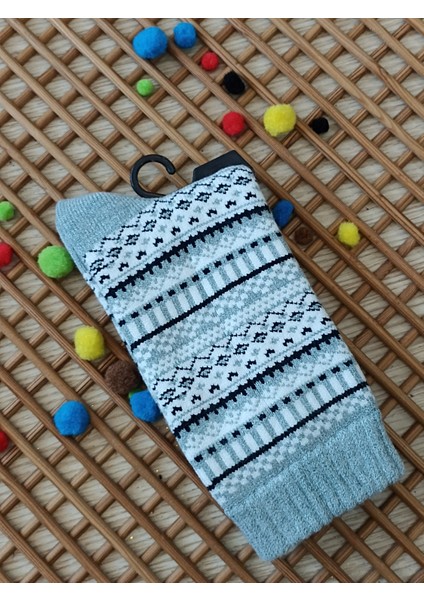 Desenli Kalın Viskon Elit Kadın Çorap