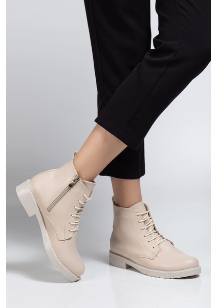 165-225 Bej Cilt Bağcıklı Fermuarlı Günlük Kadın Bot fırsatları