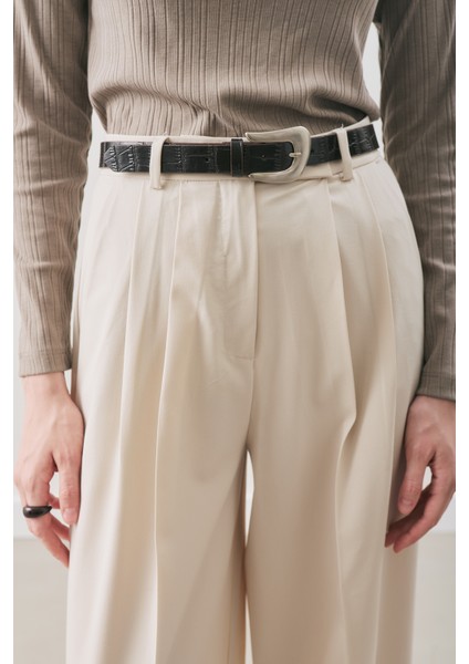 Classıc Pileli Pantolon Bej indirimleri