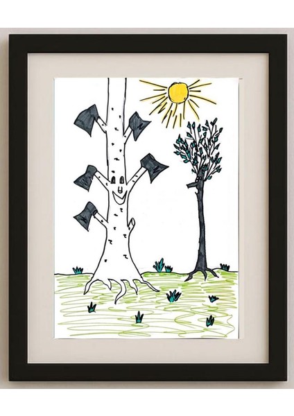 Bartkevich Alisa 29X21CM Orijinal Karikatür Tablo