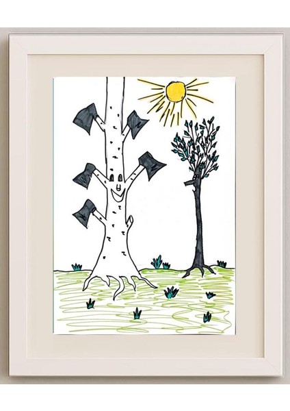 Bartkevich Alisa 29X21CM Orijinal Karikatür Tablo fırsatları