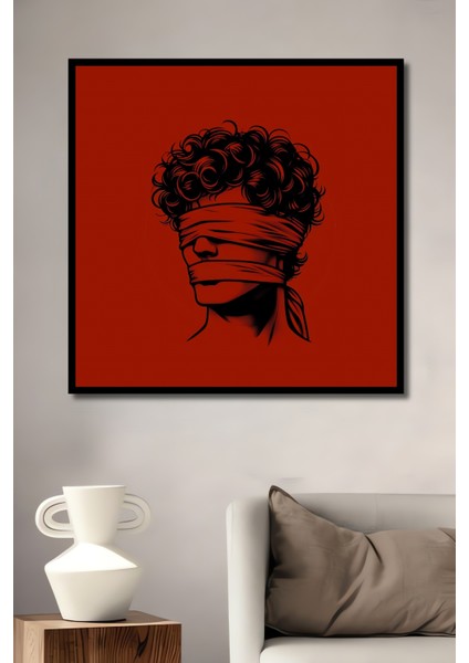 Gızemlı Kara Kalem Görünümlü Modern Sanat Ahşap Dekoratif Tablo Dikdörtgen Tablo fiyatları