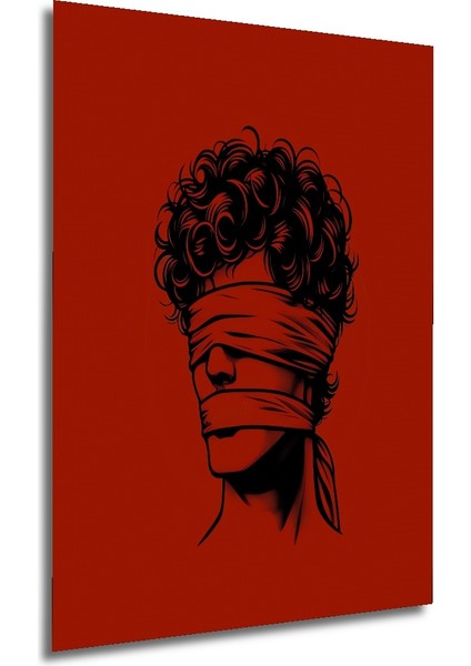 Gızemlı Kara Kalem Görünümlü Modern Sanat Ahşap Dekoratif Tablo Dikdörtgen Tablo fırsatları