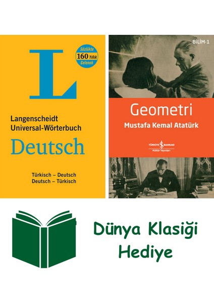 Langenscheidt Türkçe - Almanca / Almanca - Türkçe + Geometri + Dünya Klasiği Hediye