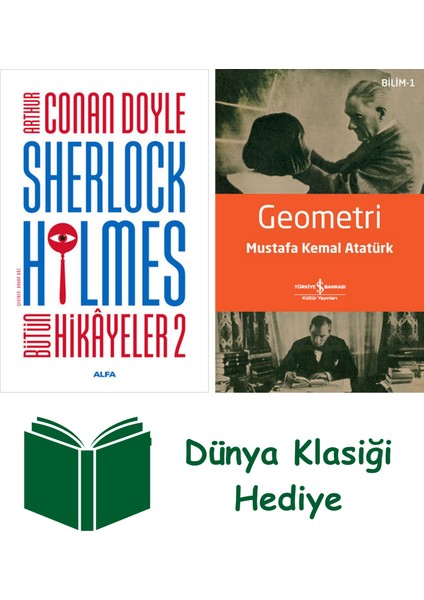 Sherlock Holmes - Bütün Hikayeler 2 + Geometri + Dünya Klasiği Hediye