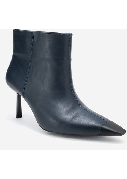 Rassel Lacivert Cilt Mat Burunlu Kadın Ince Topuklu Bot modelleri