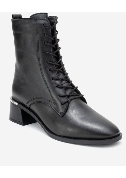 Avıa Siyah Cilt Hakiki Deri Kadın Kalın Topuklu Bot modelleri