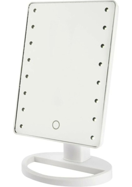 Kare 360 Derece Dönebilen LED Işıklı Masaüstü Makyaj Aynası fiyatları