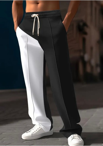 Büyük Beden Özel Tasarım Bol Paça Çıma Dikiş %100 Pamuk Kışlık Erkek Eşofman Altı