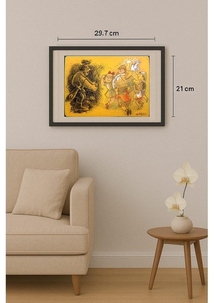 Wolfgang Schlegel 29X21CM Orijinal Karikatür Tablo fiyatları