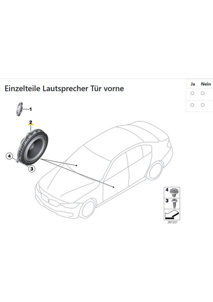 Bmw 4 Serisi F32 F33 F36 13-19 Kapı Hoparlörü Orijinal indirimleri