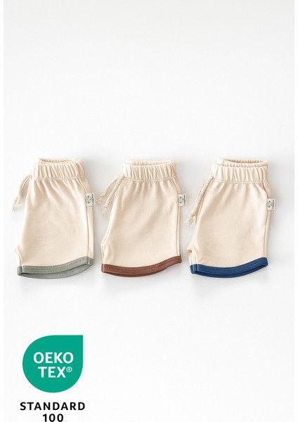 Ocean 3lü %100 Pamuk Lastikli Bebek Şort Set fiyatları