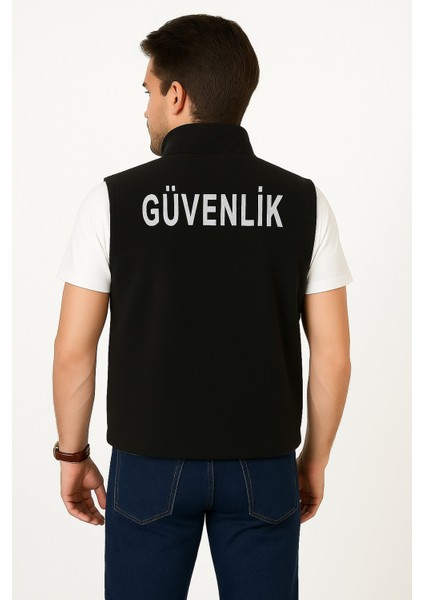 3 Cepli Düz Polar Kışlık Erkek Nakış Işlemeli Özel Güvenlik Yeleği