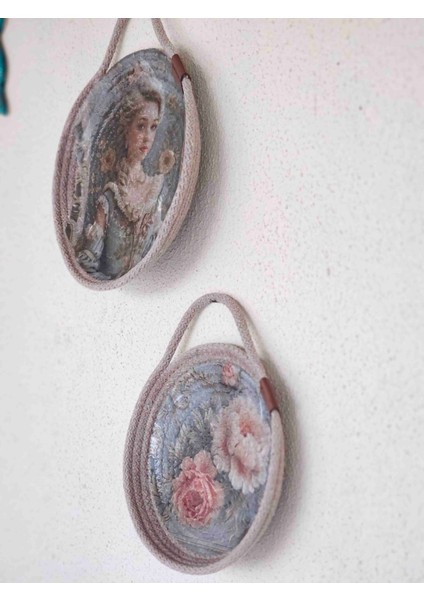 El Yapımı Jüt Duvar Dekoru – Vintage Kadın Figürlü Dekopaj Tablo | Patiska Tasarım modelleri