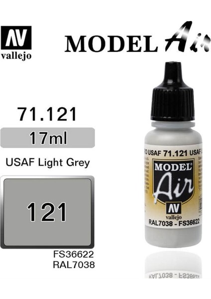 71121 18 ml. Light Gull Gray, Model Air Serisi Model Boyası fiyatları