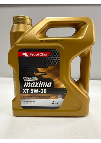 Maxima Xt 5W-30 4l Motor Yağı Üretim Tarihi 2025 fiyatları