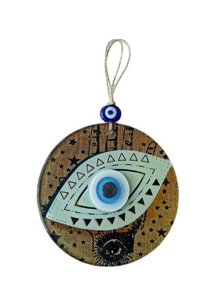 Nazar Boncuklu Göz Desenli Füzyon Cam Duvar Süsü fiyatları