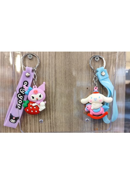 Kuromi Sanrio Karakterleri Anahtarlık (2 Adet)