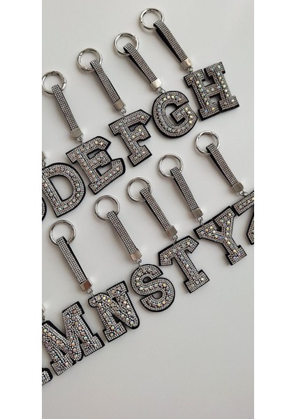 Lüks Hediyelik Zirkon Taşlı Harf Anahtarlık 14,5 cm fırsatları
