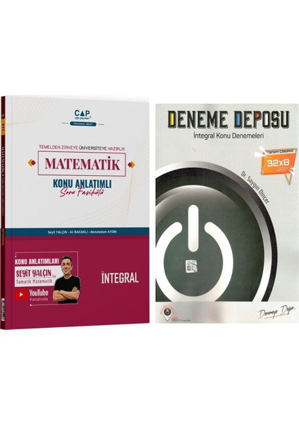 Çap Yayınları Matematik Integral ve Deneme Deposu Konu Denemeleri Seti 2 Kitap