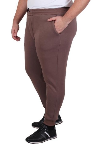 Büyük Beden 3ip Classic Eşofman Altı 22515 Kahverengi