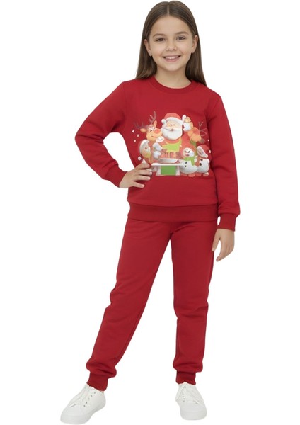 Unisex Eşofman Takımı Noellik Baskılı 2 İplik Şardonlu