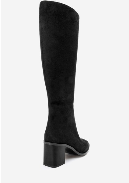 Venıa Siyah Süet Kadın Kalın Topuklu Çizme indirimleri