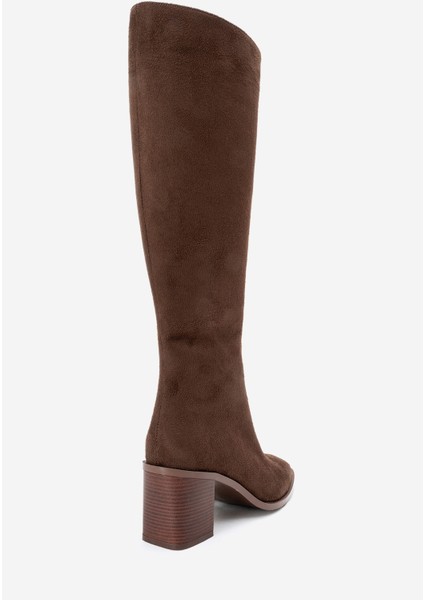 Venıa Kahverengi Süet Kadın Kalın Topuklu Çizme indirimleri