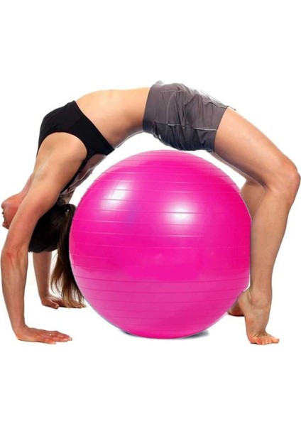 65 cm Fitilli Pilates Topu ve Pompa Seti Plates Denge Yoga Spor Egzersiz Top Jimnastik Fitness Gym fiyatları