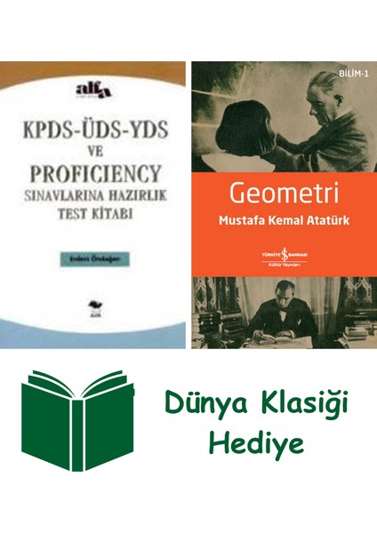 Kpds - Üds - Yds ve Proficiency Sınavlarına Hazırlık Test Kitabı + Geometri + Dünya Klasiği Hediye