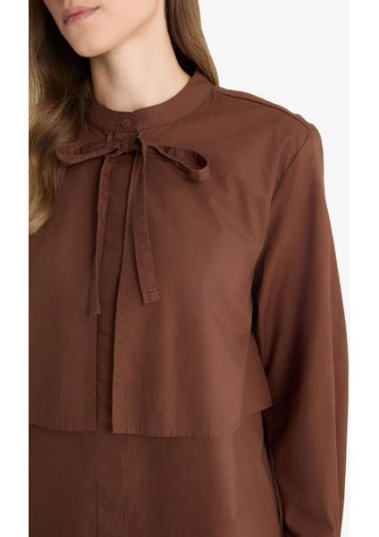 Relax Fit Poplin Uzun Kollu Tunik indirimleri