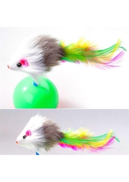 Sıladanal® Kedi Oyun Topu Tüylü Fareli Hacı Yatmaz Eğitici Yavru Kedi Fare Kovalama Oyuncağı fiyatları