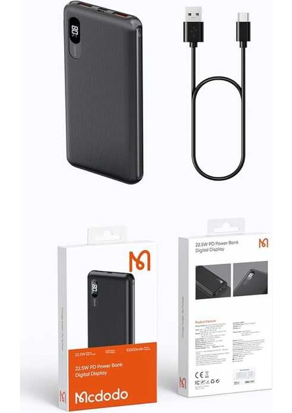 Mcdodo MC-434 10,5W Hızlı Şarj 10.000 Mah Siyah Powerbank fırsatları