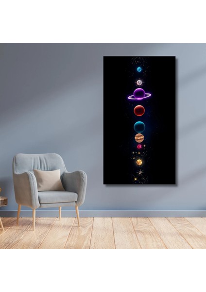 Hd Digital Baskı Renkli Gezegenler Kanvas Duvar Tablosu modelleri