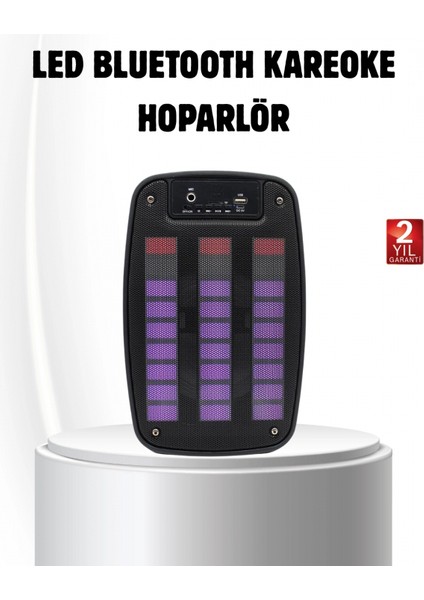 6.5” LED Işıklı Gts 1793 Bluetooth Hoparlör Güçlü Bass ve Fm Destekli