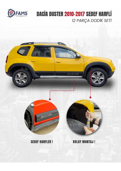 Dacia Duster 2010-2017 Uyumlu Dodik Seti 12 Parça (Sedef Harfli) modelleri