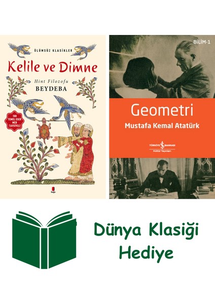 Kelile ve Dimne + Geometri + Dünya Klasiği Hediye