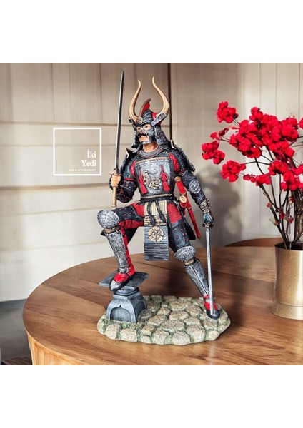 Veronese Japon Samuray Heykeli Kılıçlı Figür – Renkli Tarihi Biblo, Vıp Ofis Hediyelik Obje