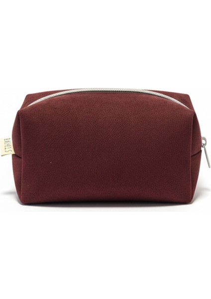 Bordo Süet Makyaj Çantası
