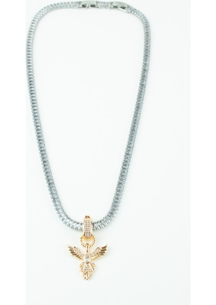 Baget Zirkon Taşlı Anka Kuş Uçlu Kolye fırsatları